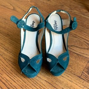 Charlotte Russe Teal Wedges